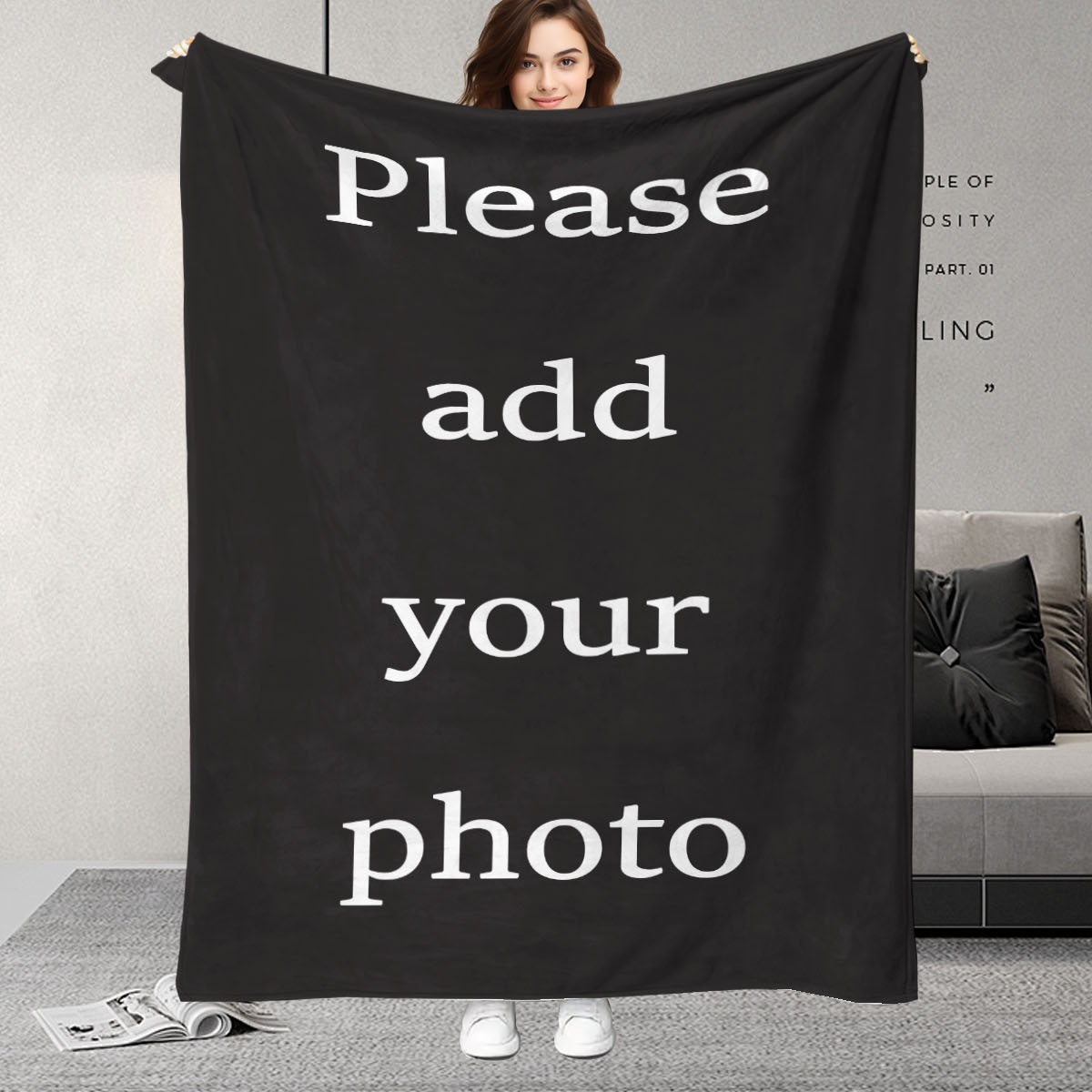 Home Textiles Images - بطانية فلانيل رقمية مخصصة، مناسبة للأسرّة