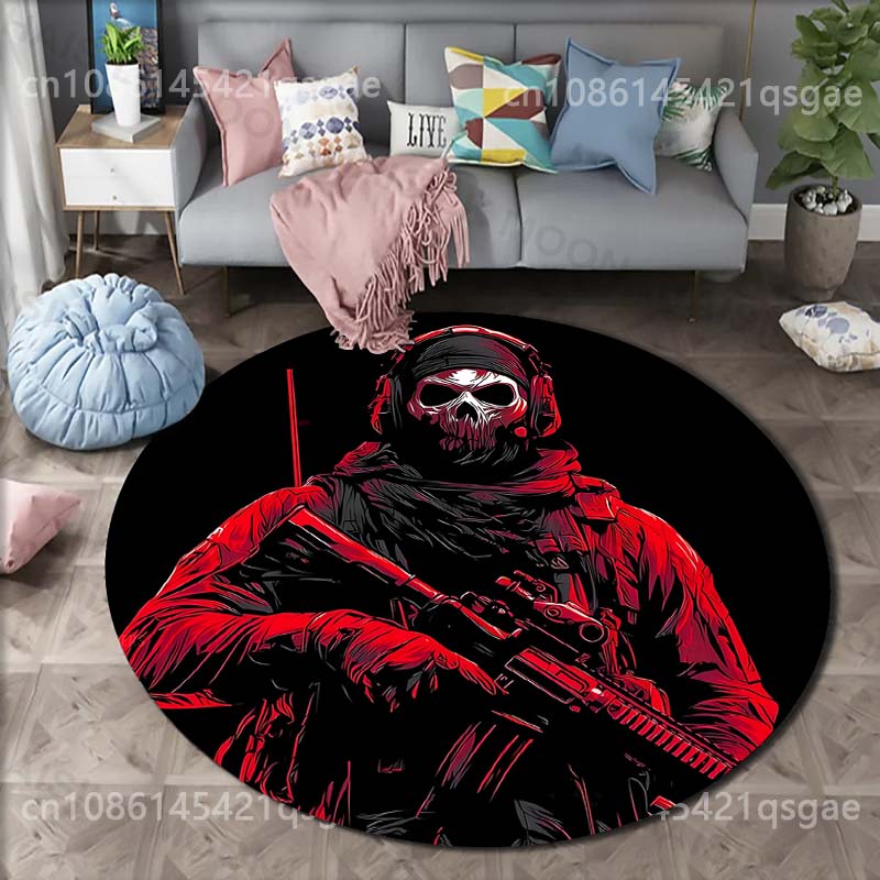 سجادة دائرية مطبوعة بصورة جندي - مراجعة Home Textiles Images وسعره