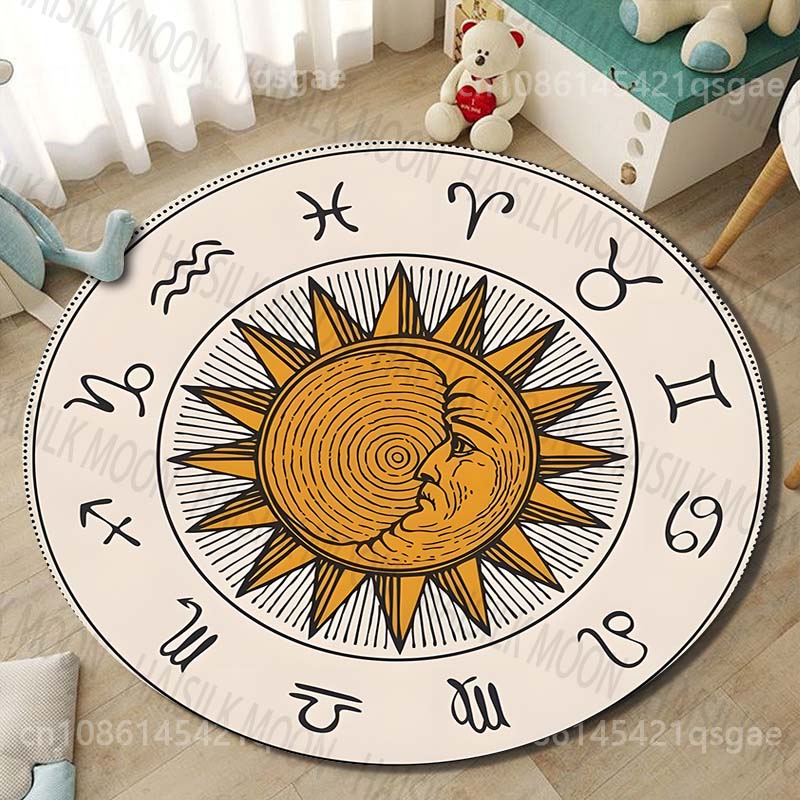 سجادة دائرية مطبوعة عليها علام - مراجعة Home Textiles Images وسعره