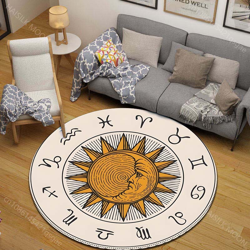 سجادة دائرية مطبوعة عليها علام - مراجعة Home Textiles Images وسعره