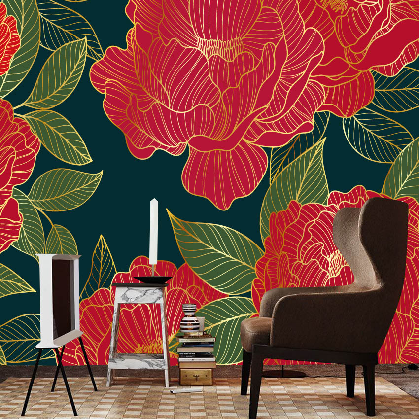 20+ ورق جدران بتصميم زهور الفا - مراجعة Home Textiles Photos وسعره