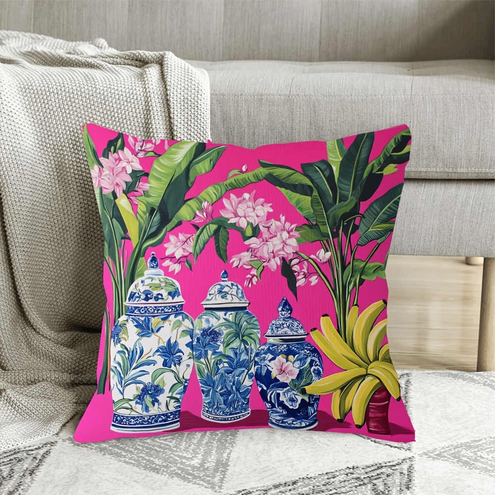 غطاء وسادة بتصميم أوراق الموز  - مراجعة Pillow Insert 18X18 وسعره